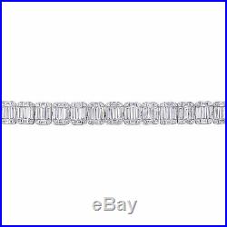 Amour Sterling Silver 18ct TGW Multi-Cut Cubic Zirconia Tennis Bracelet