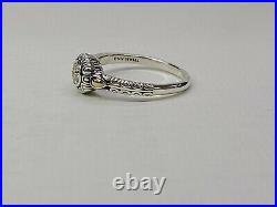 Angela By John Hardy 925 Silver Small Round Paved Cubic Zirconia Ring 10.25