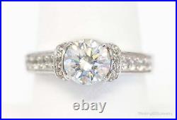 Art Deco Style Cubic Zirconia Sterling Silver Ring Size 8