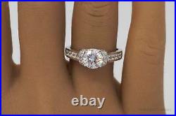 Art Deco Style Cubic Zirconia Sterling Silver Ring Size 8