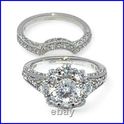 Ashi Sterling Silver Cubic Zirconia Vacation Wedding Ring Set Size 7 (KS1017061)