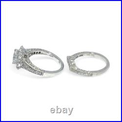 Ashi Sterling Silver Cubic Zirconia Vacation Wedding Ring Set Size 7 (KS1017061)