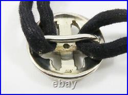 Auth Loree Rodkin Silver 925 Cubic Zirconia MEDIEVAL Code Bracelet H1278