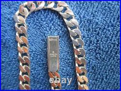 Authentic GUCCI Sterling Silver Cubic Link Mens Chain