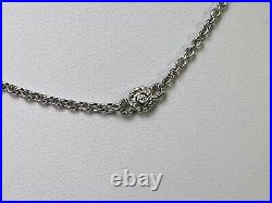 Authentic Judith Ripka Sterling Silver 16 Station CZ Cubic Zirconia 36 Necklace
