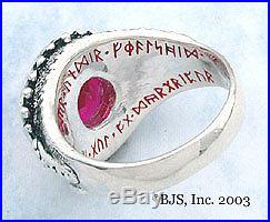 BADALI Hobbit Dwarven Ring Of Power Silver Amethyst LOTR Tolkien IN STOCK