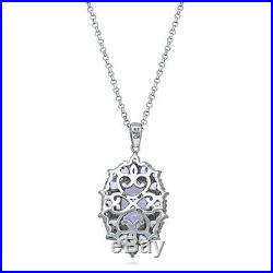 BERRICLE Sterling Silver Purple Marquise Cut Cubic Zirconia CZ Halo Fashion Set