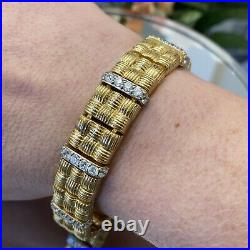 BOLD! Bella Luce White Cubic Zirconia Gold Over SS Bracelet EUC