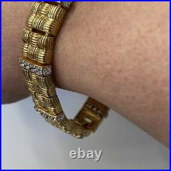 BOLD! Bella Luce White Cubic Zirconia Gold Over SS Bracelet EUC