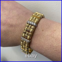 BOLD! Bella Luce White Cubic Zirconia Gold Over SS Bracelet EUC