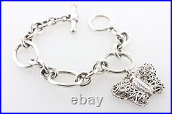 Barry Kieselstein Cord KC Studio 2007 Sterling Silver 925 Butterfly Bracelet 7