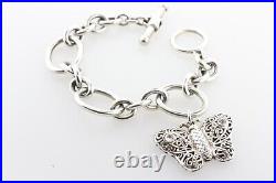 Barry Kieselstein Cord KC Studio 2007 Sterling Silver 925 Butterfly Bracelet 7