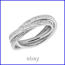 Beautiful 925 Sterling Silver Ladies Ring with Cubic Zirconia/CZ
