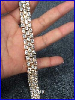Beautiful DBJ Sterling silver 925 Vermeil Cubic Zirconia Tennis bracelet 8