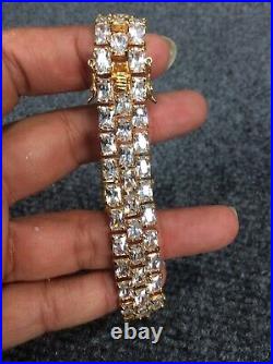 Beautiful DBJ Sterling silver 925 Vermeil Cubic Zirconia Tennis bracelet 8