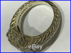 Beautiful Judith Ripka Gold Overlay Sterling Silver 925 Cubic Zirconia Ring