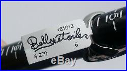 Belle Etoile 925 Sterling Silver Black Enamel Cubic Zirconia Vapeur Ring Size 6