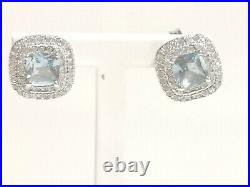 Blue Cubic Zirconia Earrings Georgini Sterling Silver rrp £99