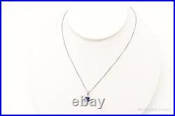 Blue Lab Sapphire Cubic Zirconia Sterling Silver Necklace