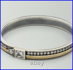 Bottega Veneta CUBIC ZIRCONIA/SILVER BRACELET, new in box