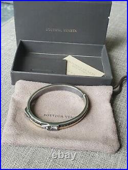 Bottega Veneta CUBIC ZIRCONIA/SILVER BRACELET, new in box