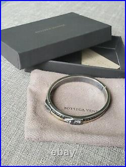 Bottega Veneta CUBIC ZIRCONIA/SILVER BRACELET, new in box