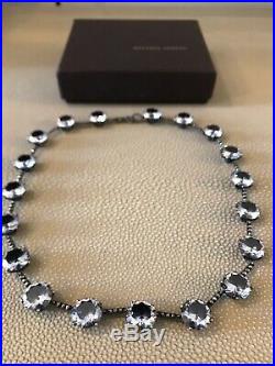 Bottega Veneta Cubic Zirconia Necklace Oxidized Sterling Silver Anna Wintour