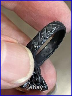 Bottega Veneta Sterling Silver Cubic Zirconia Ring 5.75