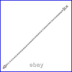 Bracelet 18cm/7in Oval Cubic Zirconia Tennis Sterling Silver