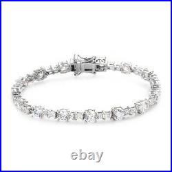 Bracelet 925 Sterling Silver Made with Finest Cubic Zirconia Size 6.5 Ct 13.4