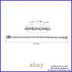 Bracelet 925 Sterling Silver Made with Finest Cubic Zirconia Size 6.5 Ct 13.4