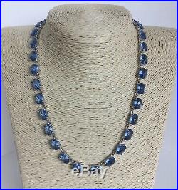 CHARLES WINSTON High Quality Necklace with 115ctw Cubic Zirconia 925 Silver 18-22