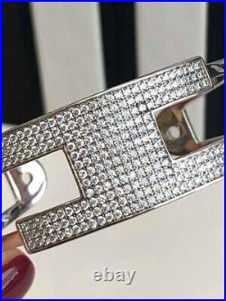 CLEARANCE Sterling Silver Bangle Bracelet with Cubic Zirconia