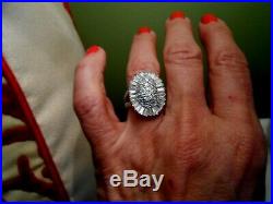 CZ Baguette Ballerina Cluster Ring Sterling Cubic Zirconia Size 8