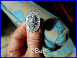 CZ Baguette Ballerina Cluster Ring Sterling Cubic Zirconia Size 8