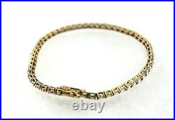 CZ Cubic Zirconia 7.25 INCH Bracelet REAL Solid 14 k Yellow GOLD 8.1 g