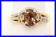 Champagne Gemstone Cubic Zirconia Gold Vermeil Sterling Silver Ring SZ 9.75