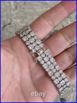 Charles Winston Sterling Silver Cubic Zirconia Art Deco Style Bracelet