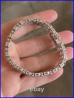 Charles Winston Sterling Silver Cubic Zirconia Art Deco Style Bracelet