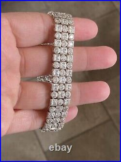 Charles Winston Sterling Silver Cubic Zirconia Art Deco Style Bracelet