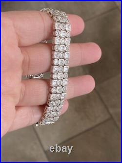 Charles Winston Sterling Silver Cubic Zirconia Art Deco Style Bracelet