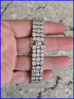 Charles Winston Sterling Silver Cubic Zirconia Art Deco Style Bracelet