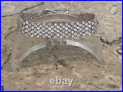 Charles Winston Sterling Silver Cubic Zirconia Buckle Bracelet