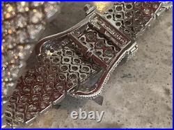 Charles Winston Sterling Silver Cubic Zirconia Buckle Bracelet