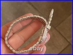 Charles Winston Sterling Silver Cubic Zirconia Buckle Bracelet