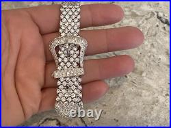Charles Winston Sterling Silver Cubic Zirconia Buckle Bracelet