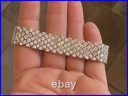 Charles Winston Sterling Silver Cubic Zirconia Buckle Bracelet