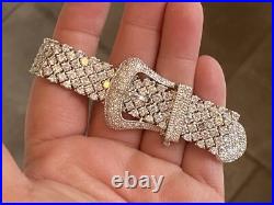 Charles Winston Sterling Silver Cubic Zirconia Buckle Bracelet