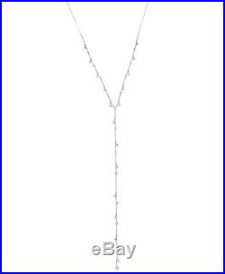 Crislu Cubic Zirconia Brand New Y Cz Bezel Drop Necklace 1.30 Cttw Sale