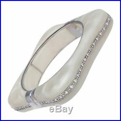 Cristina Sabatini Byzantine Bangle Bracelet with Cubic Zirconia in Sterling Silver